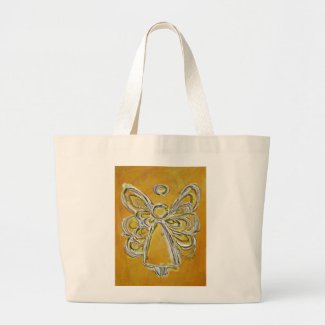 Yellow Guardian Angel Art Custom Tote Bag
