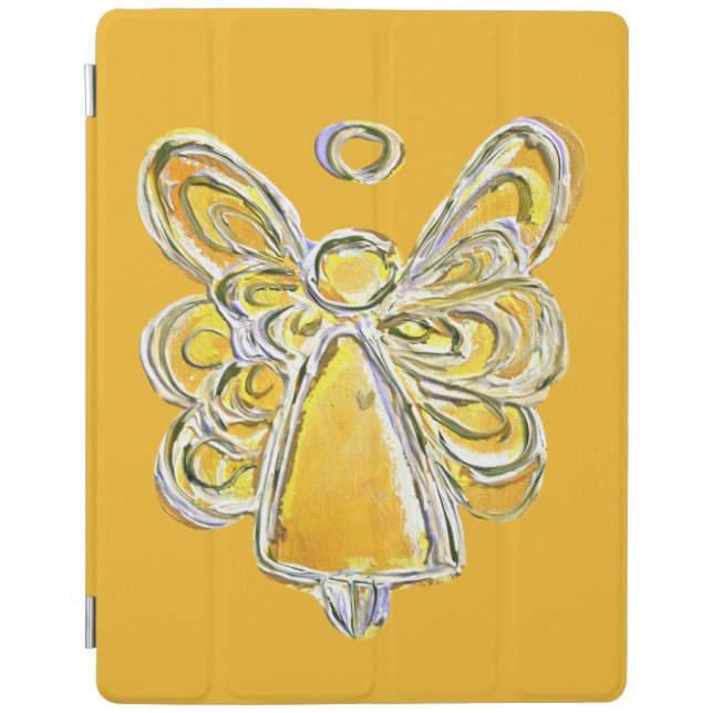 Yellow Guardian Angel Custom Electronics iPad Case (Front)