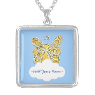 Yellow Guardian Angel Series Cloud Custom Necklace