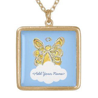 Yellow Guardian Angel Series Cloud Custom Necklace