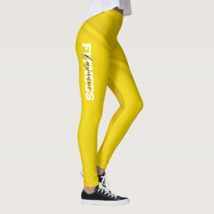 Yellow Gym Yoga Workout Leggings