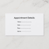 yellow Hair Salon cards with appointment on back (Back)