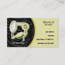 yellow Hair Salon cards with appointment on back