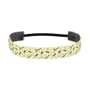 Yellow Hairdresser Tool Pattern Athletic Headband