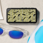 Yellow Hairdresser Tool Pattern Bluetooth Speaker