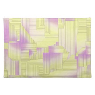 Yellow Halls Abstract Patel Design Placemats