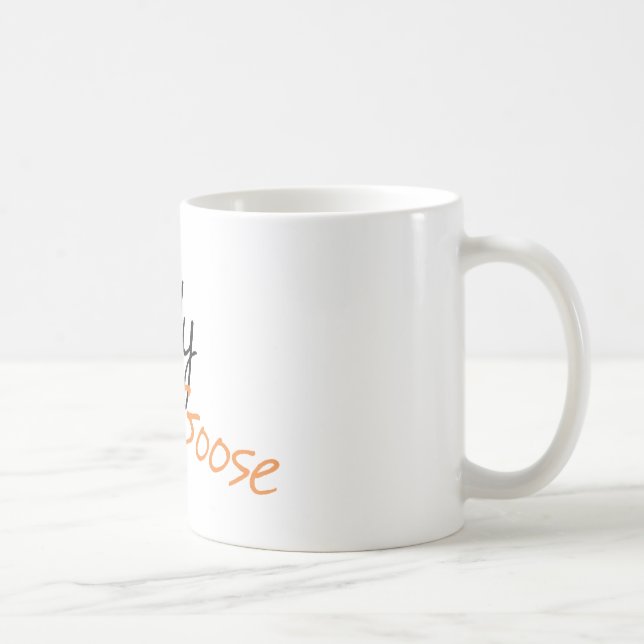 Yellow Hand Drawn Silly Goose Baby Goose Cartoon Coffee Mug (Right)