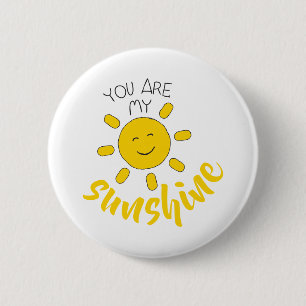 Yellow Hand Drawn Sun Hello Sunshine Image Sun Art Button