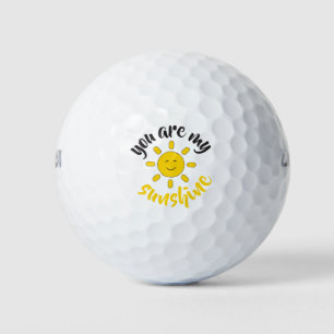 Yellow Hand Drawn Sun Hello Sunshine Image Sun Art Golf Balls