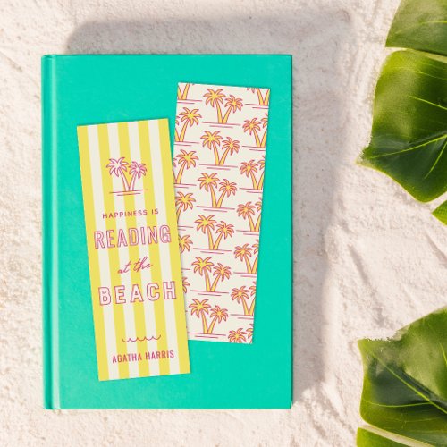 Yellow Happiness is Reading at the Beach Bookmark