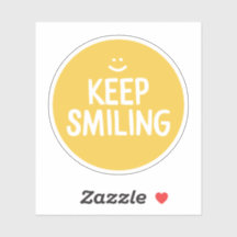 Yellow Happiness Quote Keep Smiling