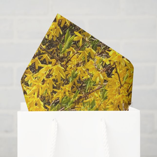 Yellow Happy Blossoms Peaceful Nature Spring Tissue Paper (Gift Bag)