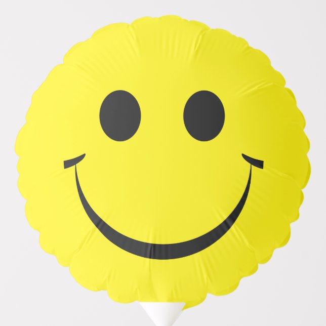 Yellow Happy Face Birthday Balloon (Front)