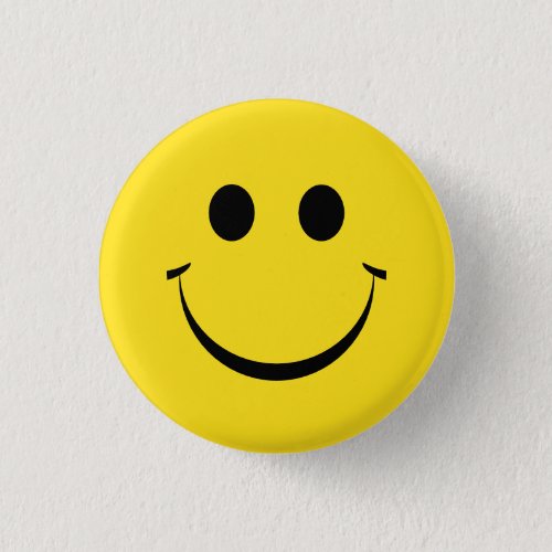 Yellow Happy Face Birthday Cute  Button