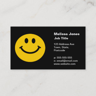 Yellow Happy Face Business Card