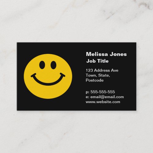 Yellow Smiley Face Business Cards