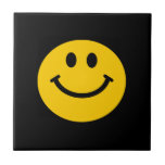 Yellow Happy Face Ceramic Tile at Zazzle