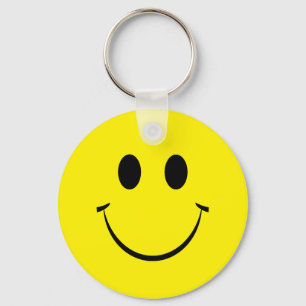 Yellow Happy Face Keychain