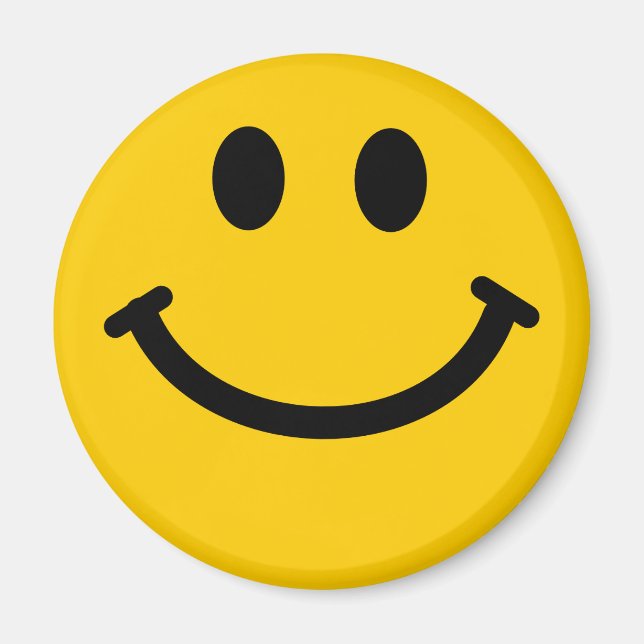 Yellow happy face magnet (Front)