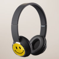 Yellow Happy Headphones