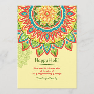 Yellow Happy Holi Invitation