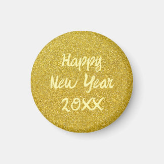 Yellow Happy New Year Magnet