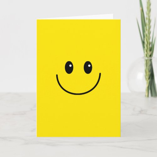 Yellow Happy Smiling Face Card