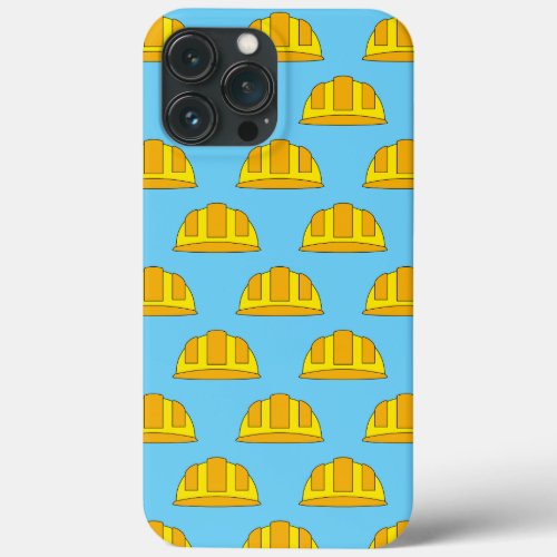 Yellow Hard Hat Cartoon iPhone 13 Pro Max Case