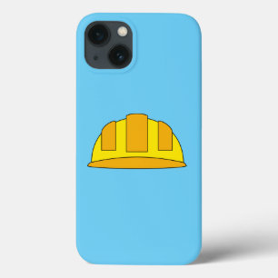 Yellow Hard Hat Cartoon iPhone 13 Case