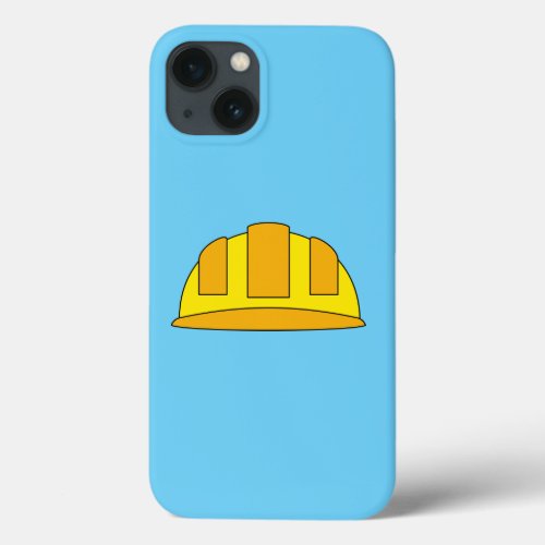 Yellow Hard Hat Cartoon iPhone 13 Case