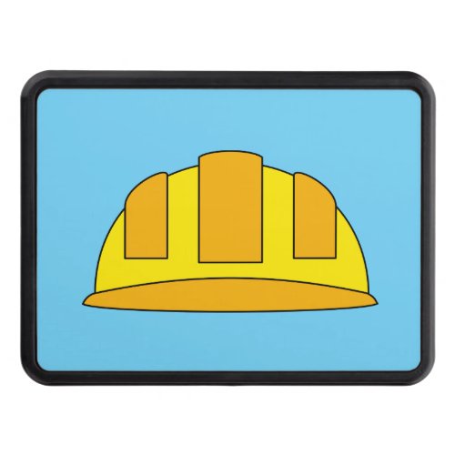 Yellow Hard Hat Cartoon Hitch Cover