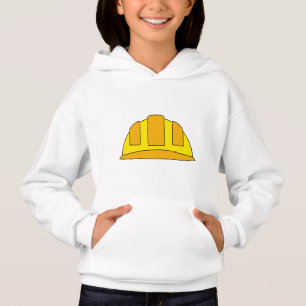 Yellow Hard Hat Cartoon Hoodie