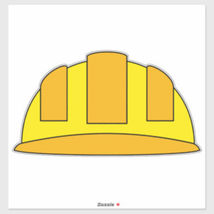 Yellow Hard Hat Cartoon Sticker