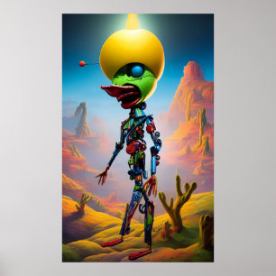 Yellow-Hatted Cowpoke - Ken Gage Surreal Art Poster