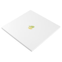 Yellow Hawaiian hibiscus clip art with stylized pe