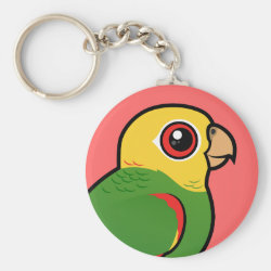 Birdorable Yellow-headed Amazon Basic Button Keychain