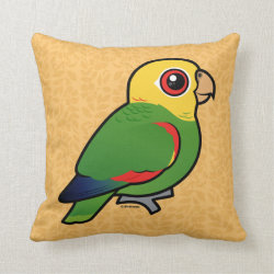 Birdorable Yellow-headed Amazon Cotton Throw Pillow