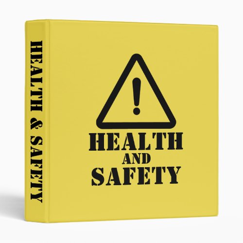Yellow Health and Safety Manual Binder