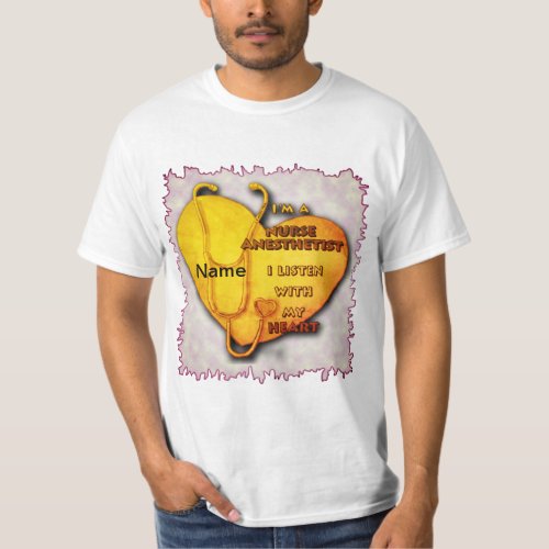 Yellow heart Anesthetist Nurse t_shir T_Shirt