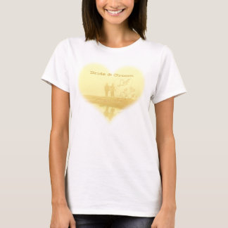 Yellow Heart Beach Wedding T-Shirt
