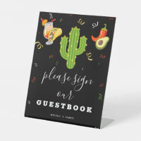 Yellow Heart Cactus Fiesta Love Guestbook Sign
