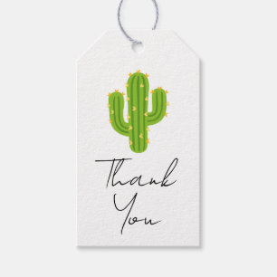 Yellow Heart Cactus Fiesta Love Wedding Gift Tags