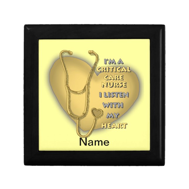 Yellow Heart Critical Care Nurse Gift Box (Front)