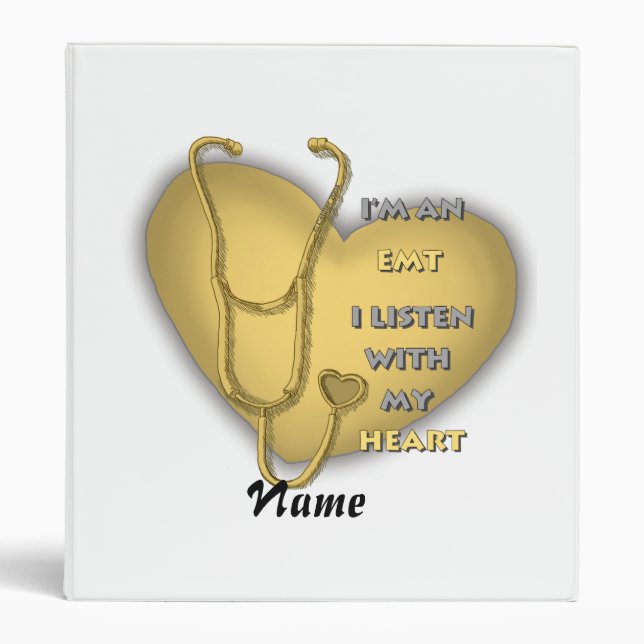 Yellow Heart EMT 3 Ring Binder (Front)