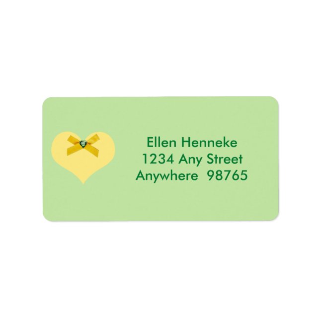 Yellow Heart Label (Front)