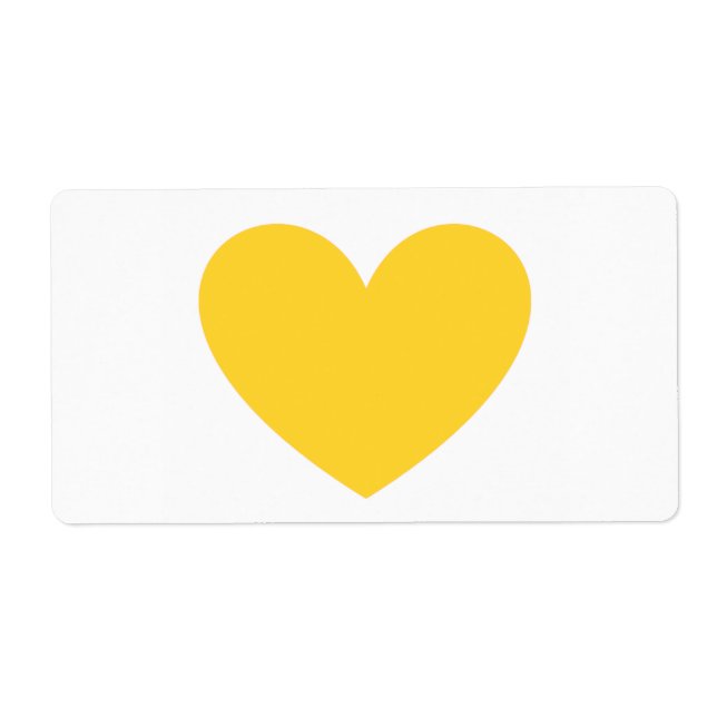 Yellow heart label (Front)