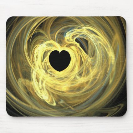 Yellow Heart Mouse Pad