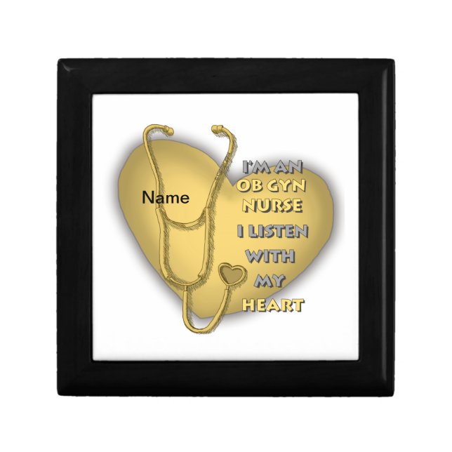 Yellow Heart ObGyn Nurse Gift Box (Front)