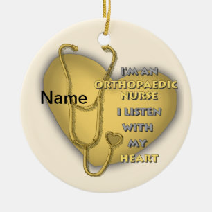 Yellow Heart Orthopedic Nurse  ornament 