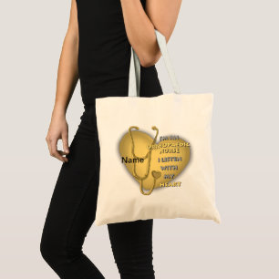 Yellow Heart  Orthopedic Nurse  Tote Bag